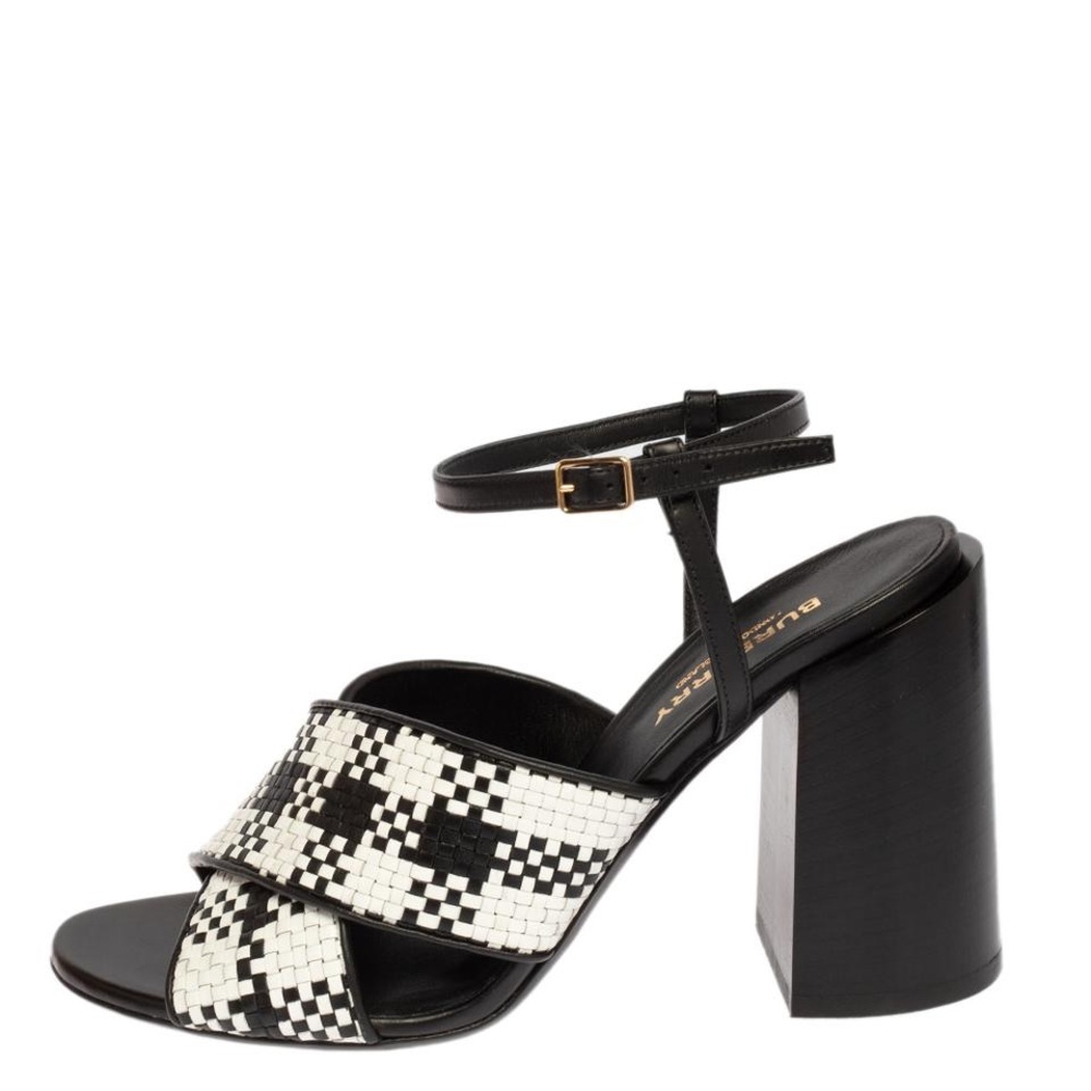 Burberry block heel sandals